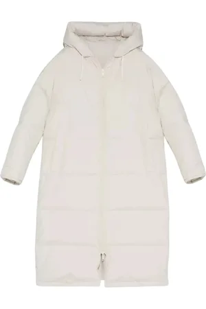 YVES SALOMON Mantels, Dames, Wit, L, Reversible Oversized Donsjas