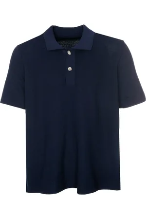 Jacquemus Tops, Heren, Blauw, XL, Katoen, Gebreide Polo Shirt