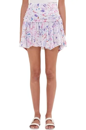 IRO Rokken, Dames, Veelkleurig, L, Luiza Draped Printed Mini Rok