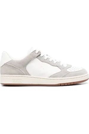 Ralph Lauren Schoenen, Heren, Grijs, 42 EU, Lage Sneakers met Veters