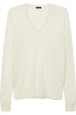 Joseph Truien, Dames, Wit, M, Kasjmier, Cashmere V-hals Trui