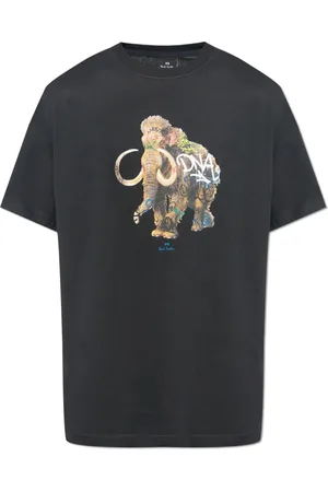 Paul Smith Tops, Heren, Zwart, 2Xl, Katoen, Graffiti Mammoth Katoenen T-Shirt