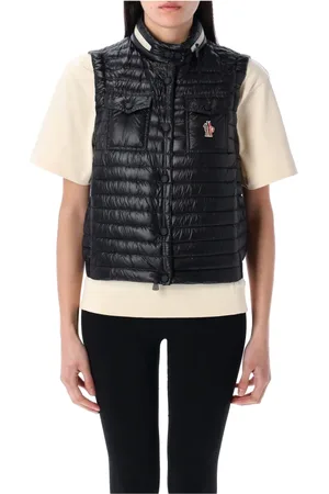 Moncler Jassen, Dames, Zwart, S, Polyester, Stijlvolle Puffer Vest voor Mannen