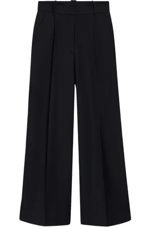 Ivy & Oak Broeken, Dames, Blauw, L, Wol, Wijde Pijpen Geplooide Broek