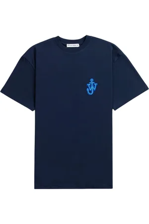 J.W.Anderson Tops, Heren, Blauw, XS, Anchor Patch T-Shirt