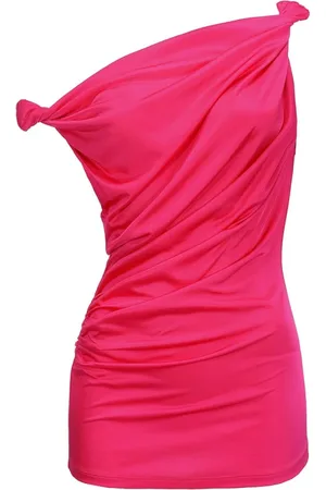 Pinko Tops, Dames, Roze, M, Shiny Silvestra Tank Top