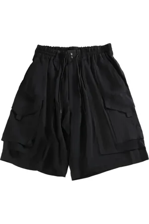Y-3 Korte broeken, Heren, Zwart, S, Leer, Casual Sneakers