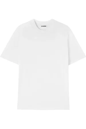 Jil Sander Tops, Heren, Wit, M, Katoen, Cloud T-shirt met ronde hals