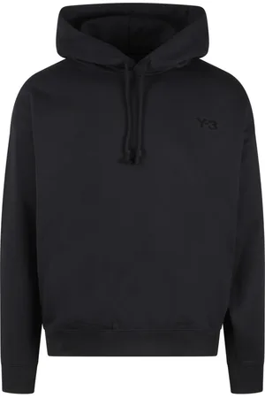 Y-3 Sweatshirts & Hoodies, Heren, Zwart, XS, Satijn, Terry Hoodie met Satijnen Logo