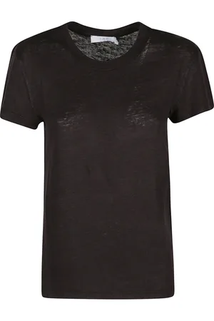 IRO Tops, Dames, Zwart, XS, Linnen, Third T-Shirt