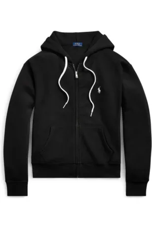 Ralph Lauren Sweatshirts & Hoodies, Dames, Zwart, L, Katoen, Zip-up Gilet met Capuchon
