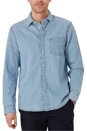 Tommy Hilfiger Overhemden, Heren, Blauw, 2Xl, Denim, Denim RF Shirt