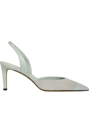 Kiton Schoenen, Dames, Grijs, 38 EU, Suède, Slingback Pumps