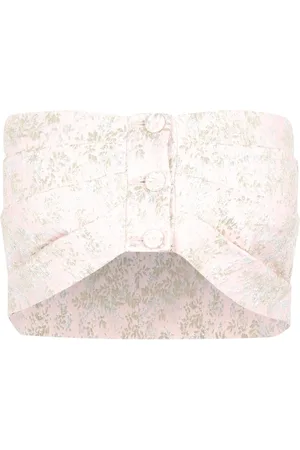 Serafini Tops, Dames, Wit, M, Off-the-Shoulder Micro Top