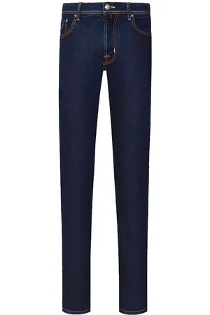 Jacob Cohen Jeans, Heren, Blauw, W32, Katoen, Slim Fit Jeans Model Qe 006