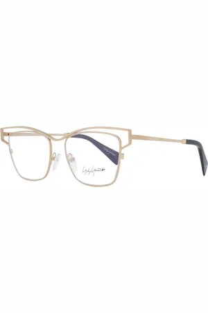 YOHJI YAMAMOTO Accessoires, Dames, Geel, ONE Size, Gouden Cat Eye Optische Frames