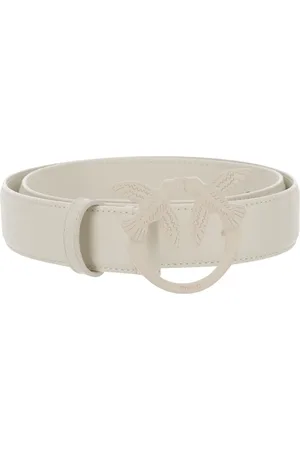 Pinko Accessoires, Dames, Wit, XS, Leer, Damesriem
