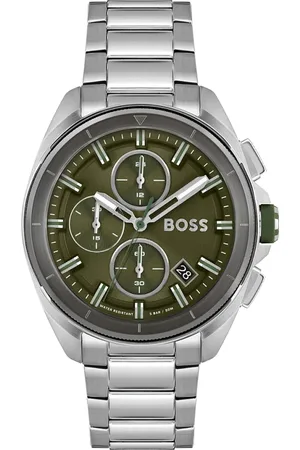 HUGO BOSS Accessoires, Heren, Grijs, ONE Size, Volane Chronograaf Horloge
