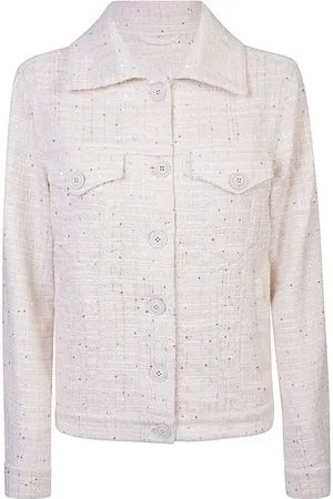 ELEVENTY Jassen, Dames, , M, Katoen, Sequin French Collar Jacket