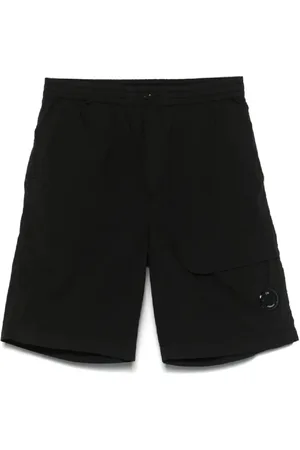 C.P. Company Korte broeken, Heren, Zwart, M, Katoen, Zwarte Cargo Shorts voor Mannen