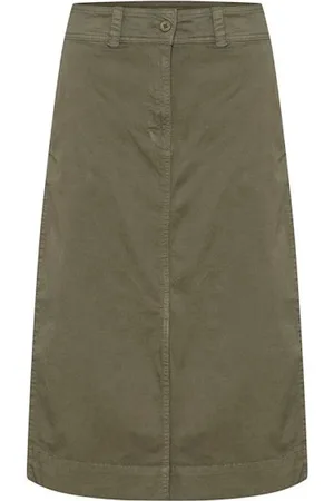 Part Two Rokken, Dames, Groen, 2Xl, Katoen, Fanniespw SK Rok