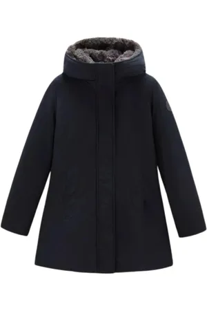 Woolrich Mantels, Dames, Blauw, S, Faux Fur Parka