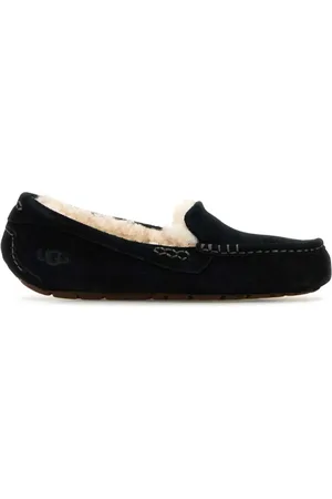UGG Schoenen, Dames, Zwart, 37 EU, Suède, Zwarte suède stijlvolle loafers