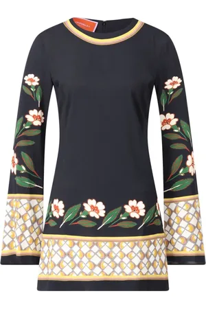La DoubleJ Kleedjes, Dames, Zwart, XS, Geprinte Sablé Mini-jurk