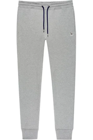 Paul Smith Broeken, Heren, Grijs, L, Katoen, Grijze Zebra Logo Katoenen Joggingbroek
