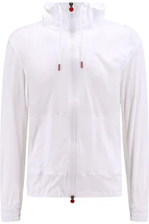 Kiton Sweatshirts & Hoodies, Heren, Wit, M, Katoen, Premium Katoenen Zip-Through Hooded Sweatshirt