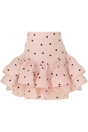 ZIMMERMANN Rokken, Dames, Roze, S, Katoen, Crush Flip Mini Rok