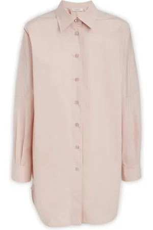 Serafini Blouses & Shirts, Dames, , S, Katoen, Oversized overhemd met lange mouwen en knopen