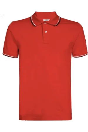 Woolrich Tops, Heren, Rood, XL, Katoen, Polo Monterey