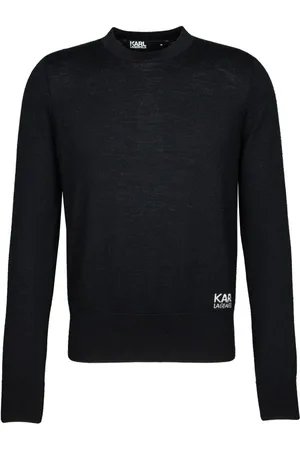 Karl Lagerfeld Truien, Heren, Zwart, S, Wol, Wollen Trui