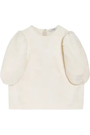 Ivy & Oak Blouses & Shirts, Dames, Wit, XS, Jacquard Blouse met Pofmouwen