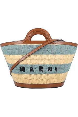 Marni Tassen, Dames, Veelkleurig, ONE Size, Katoen, Gestreepte Tropicalia Modestijl