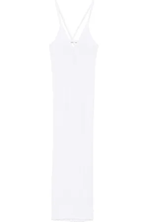 Iceberg Kleedjes, Dames, Wit, L, Witte Halternek Open Rug Jurk