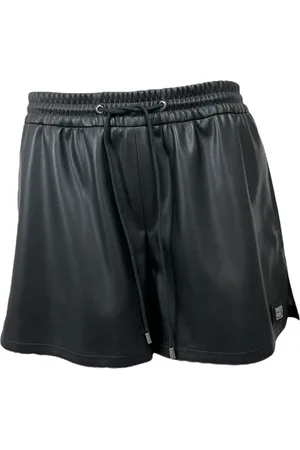 HUGO BOSS Korte broeken, Dames, Zwart, L, Faux Leather Shorts