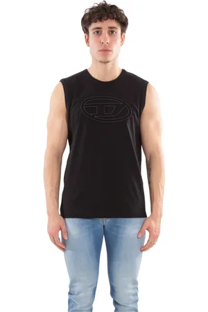 Diesel Tops, Heren, Zwart, XL, Grote Ovale Tanktop