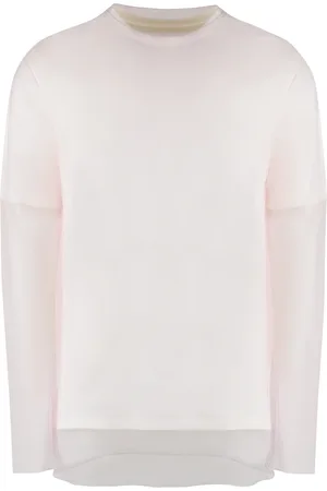 Jil Sander Sweatshirts & Hoodies, Heren, Wit, M, Katoen, Gelaagde katoenen T-shirt