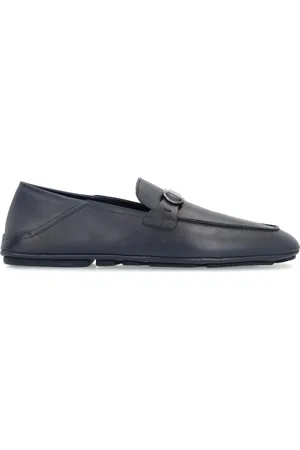 Salvatore Ferragamo Schoenen, Heren, Blauw, 41 EU, Leer, Klassieke leren loafers