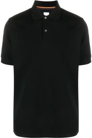 Paul Smith Tops, Heren, Zwart, S, Katoen, Zwart Katoenen Polokraag T-shirt