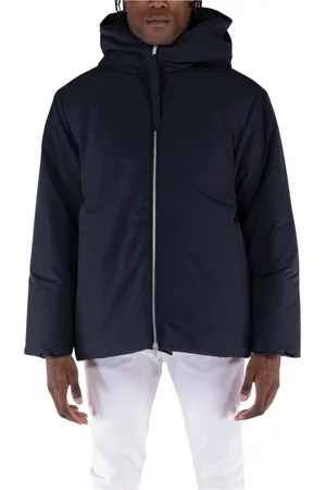 Jil Sander Jassen, Heren, Blauw, M, Katoen, Donzen Jas