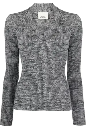 Isabel Marant Truien, Dames, Grijs, M, Wol, Gebreide trui Zoria