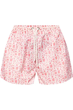 Moncler Korte broeken, Dames, Roze, S, Polyester, Shorts met Logo