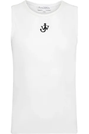 J.W.Anderson Tops, Dames, Wit, XS, Katoen, Anchor Logo Tank Top