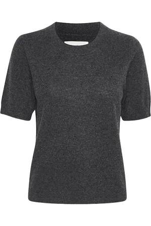 Part Two Tops, Dames, Grijs, XL, Kasjmier, Everlotta T-Shirt