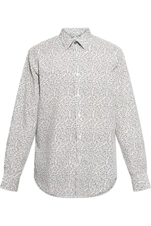 Paul Smith Overhemden, Heren, Wit, 3Xl, Katoen, Overhemd met bloemmotief