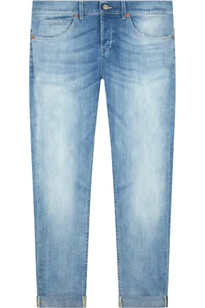 Dondup Jeans, Heren, Blauw, W35, Denim, Organische Skinny Fit Blauwe Jeans