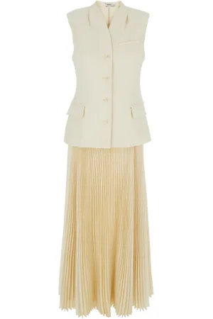 Simkhai Kleedjes, Dames, Veelkleurig, M, lange jurk met mouwloos vest
